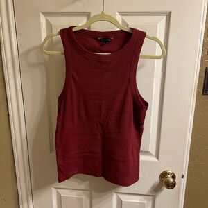 Banana Republic Ribbed Tank, Size Large, Wine Red.